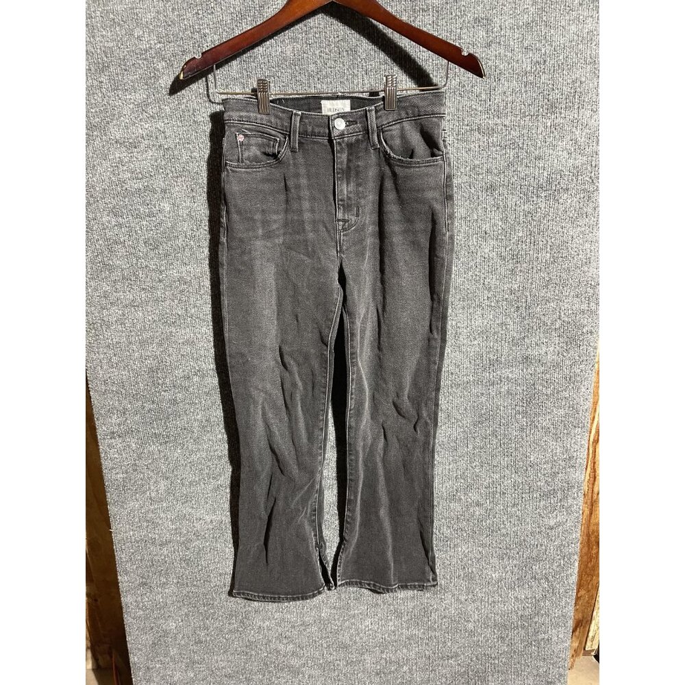 Hudson Blair High Rise Bootcut Crop Jeans Womens 26 Gray Charcoal Stretch Denim